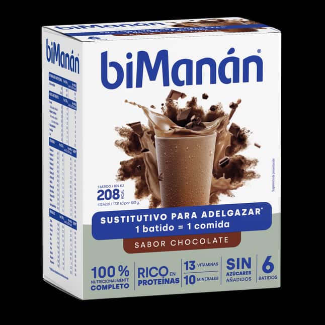 biManán Batido Sustitutivo Chocolate 6 unidades