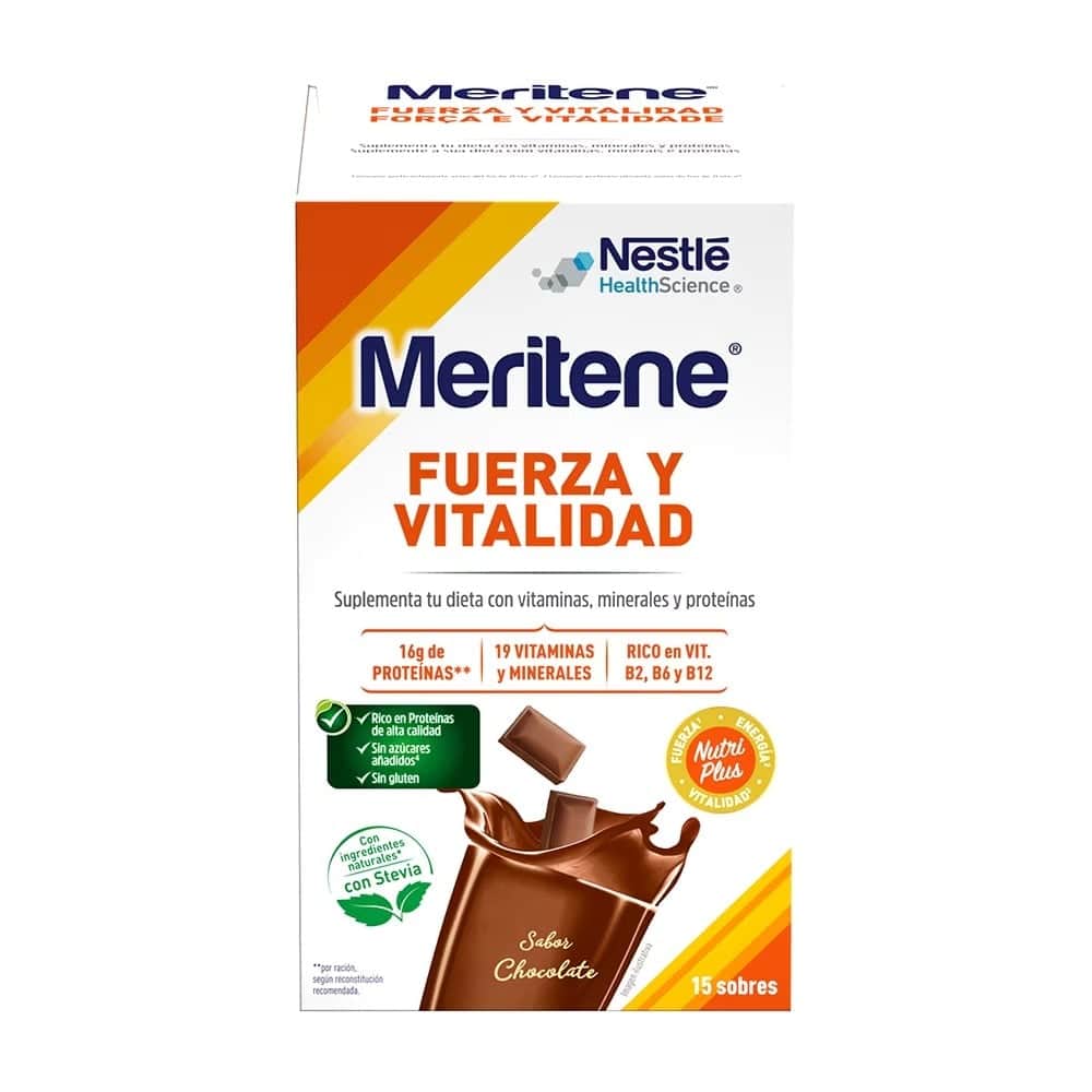 Meritene Fuerza y Vitalidad Chocolate 15 sobres de 30g