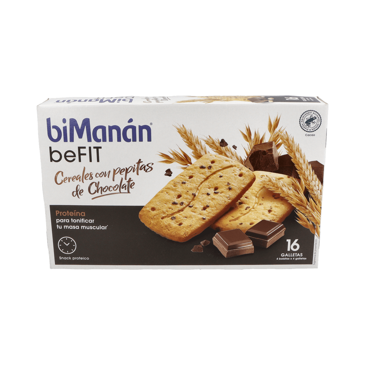 biManán BeFit Galletas Pepitas de Chocolate 16 unidades