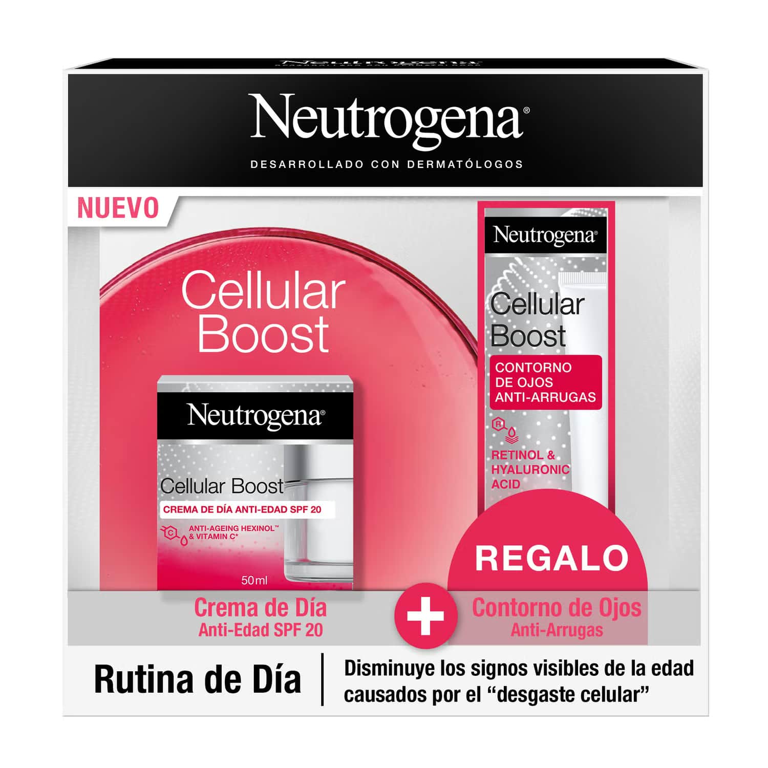 Neutrogena Cellular Boost Crema Día Anti-Edad SPF20 + Contorno Anti-Arrugas