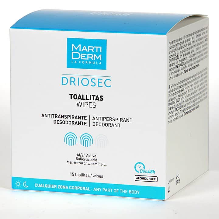Martiderm Driosec Antit 15 Toallitas - Sudor