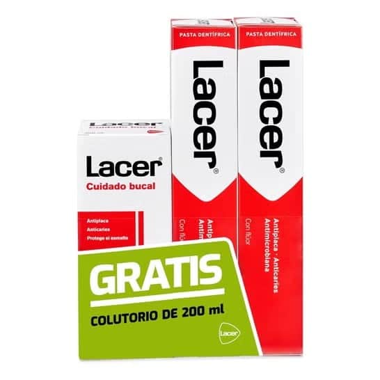 Lacer Pack Pasta Dental 2x125ml + Colutorio 200ml