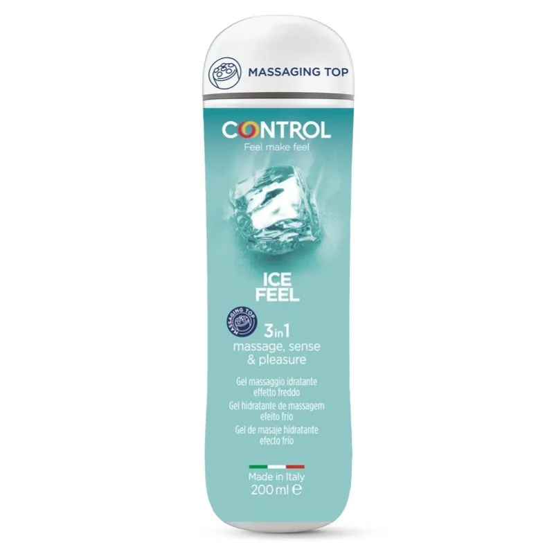 Control Ice Feel Gel de Masaje 3 en 1 Efecto Frío 200 ml