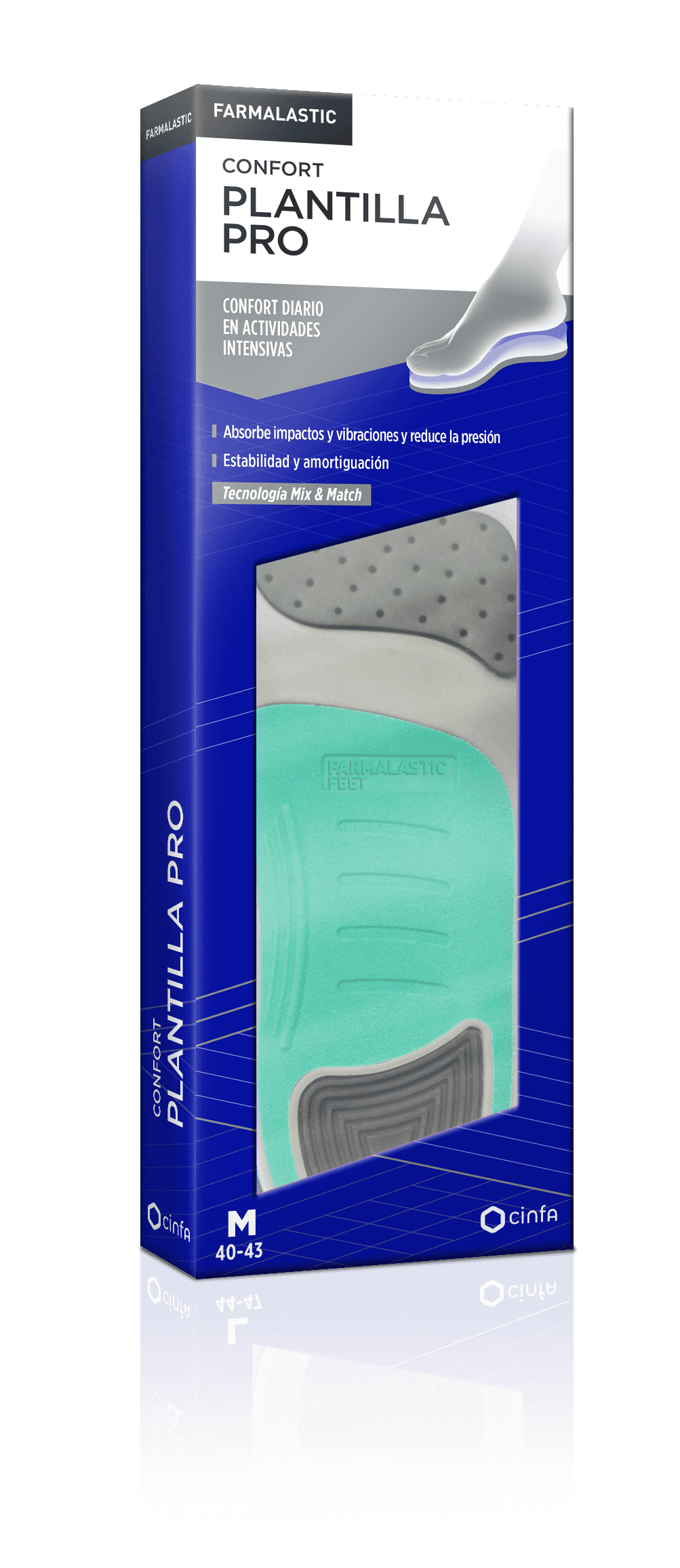 Farmalastic Plantilla Pro Activ Intens Talla Mediana (40-43)