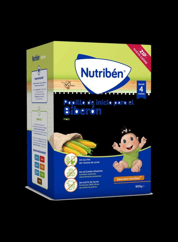 Nutribén Papilla de Inicio para Biberón Cereales sin Gluten 600g