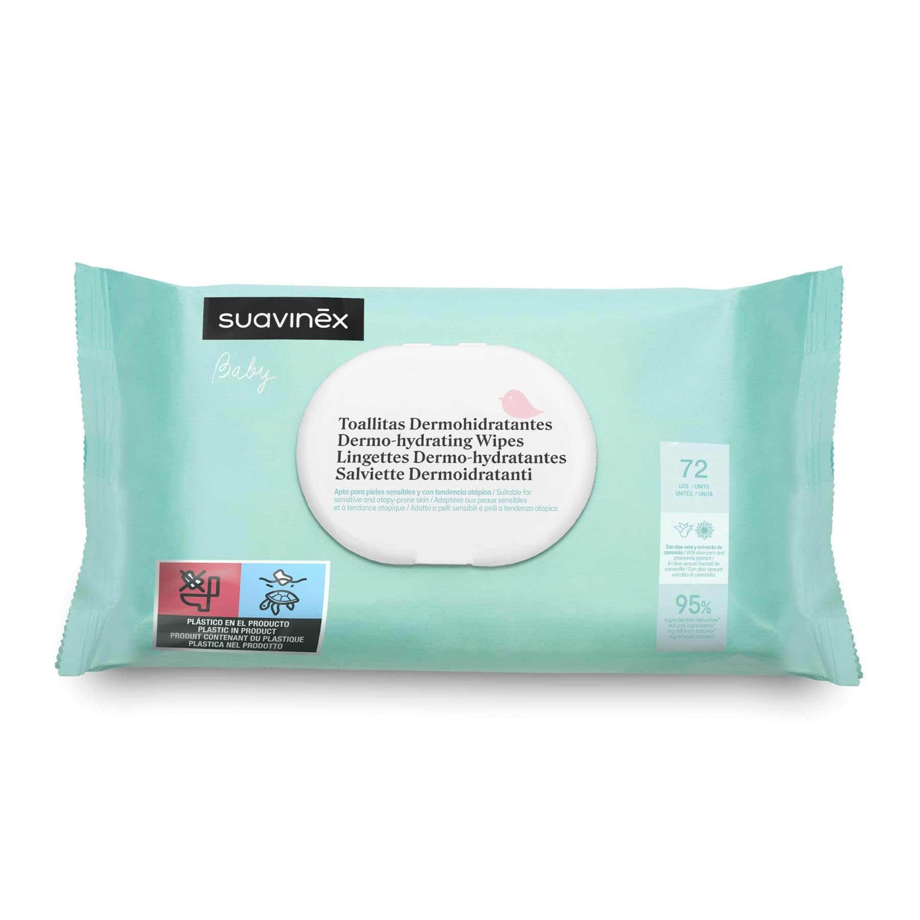 Suavinex Toallitas Dermohidratantes 72 Unidades