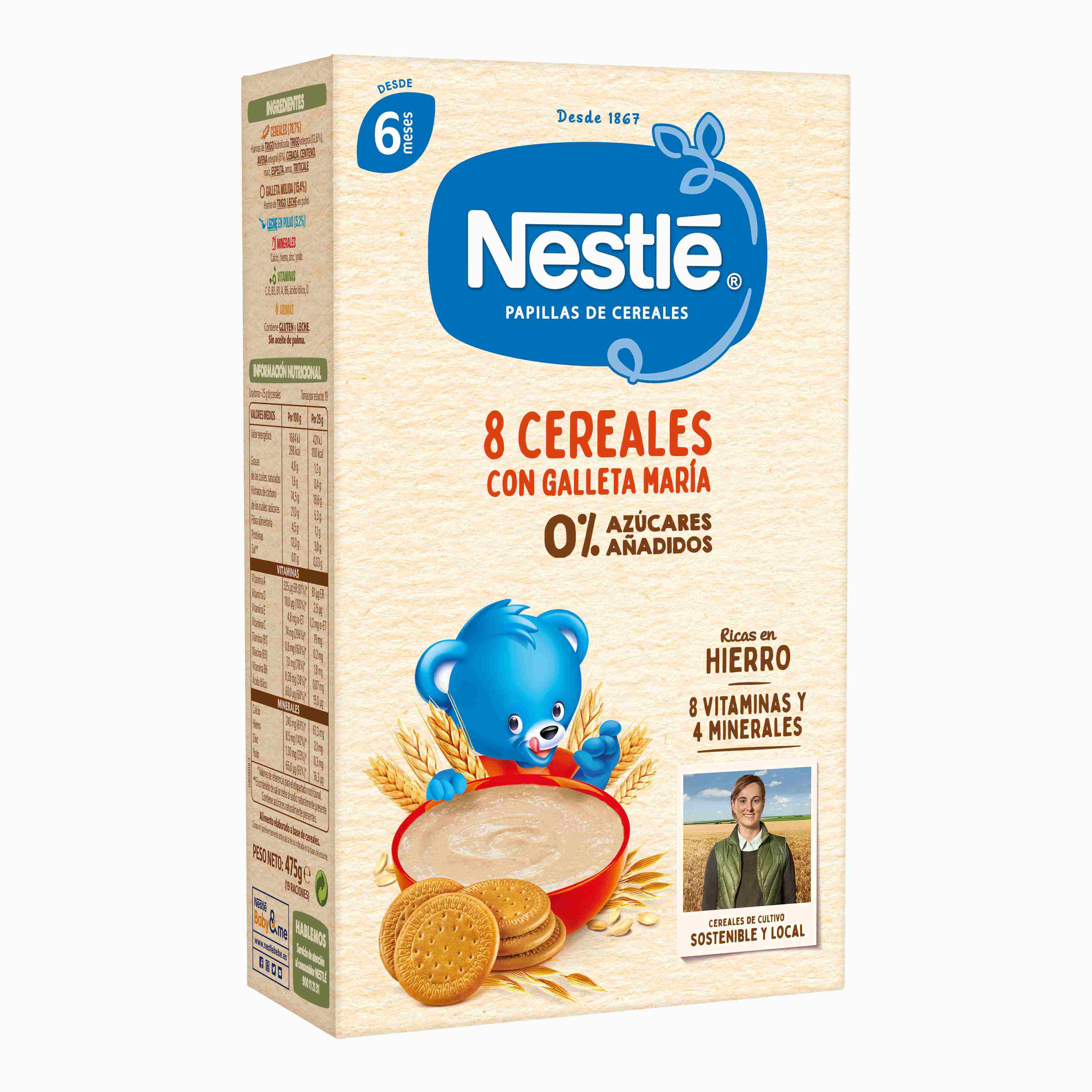 Nestlé 8 Cereales con Galleta María 600g