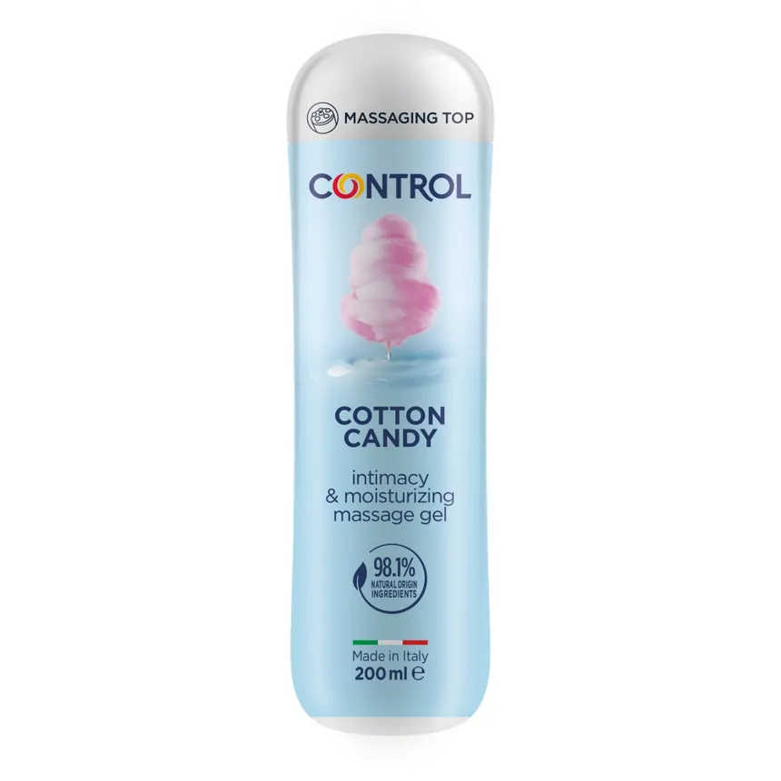 Control Cotton Candy Gel de Masaje 3 en 1 con Aroma Algodón Azúcar 200ml