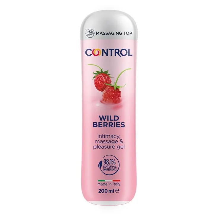 Control Wild Berries Gel de Masaje 3 en 1 Aroma Frutos del Bosque 200ml