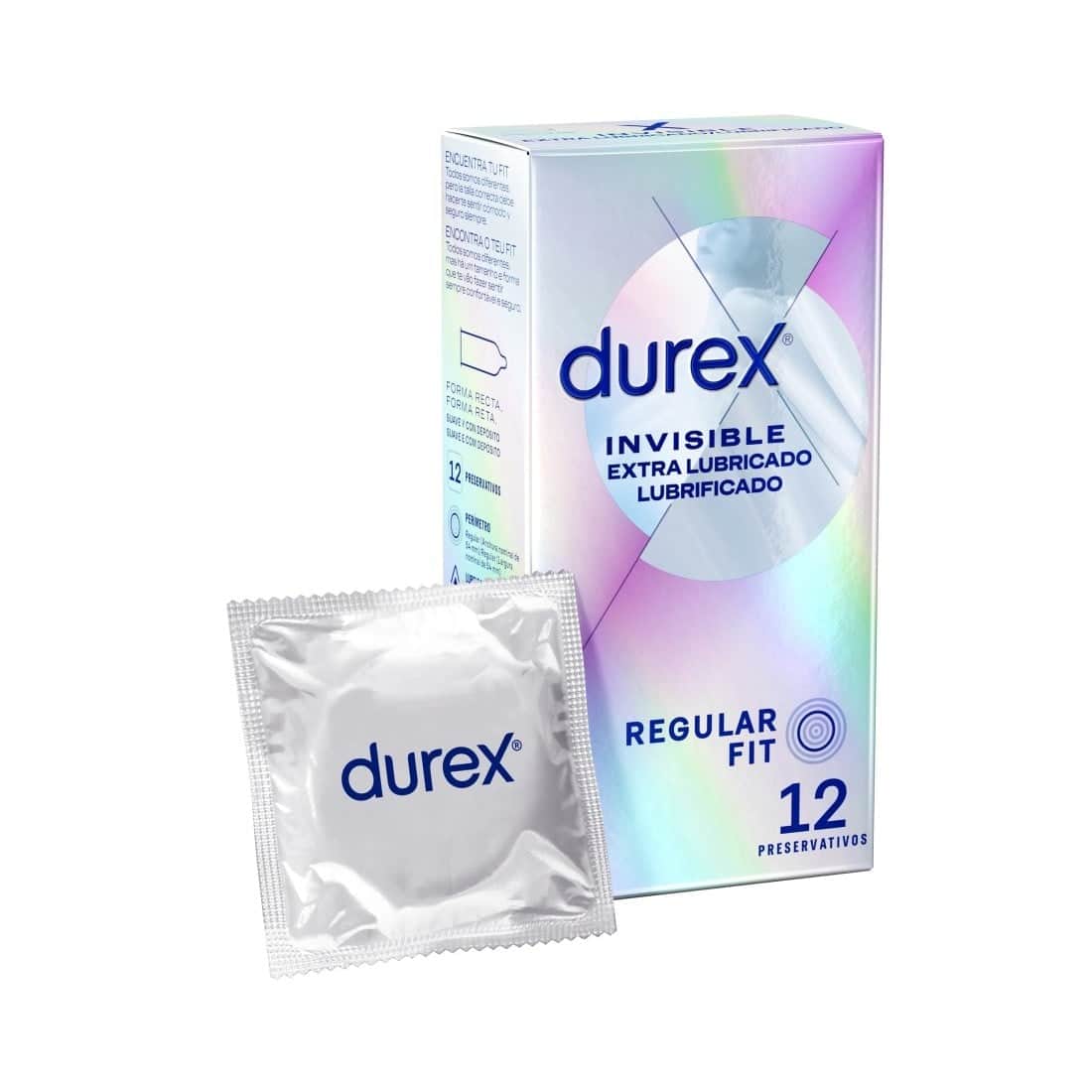 Durex Invisible Preservativos Extra Lubricados 12 unidades