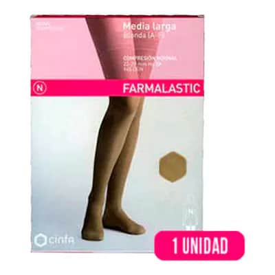Farmalastic Media Larga Blonda Compresión Ligera Talla L
