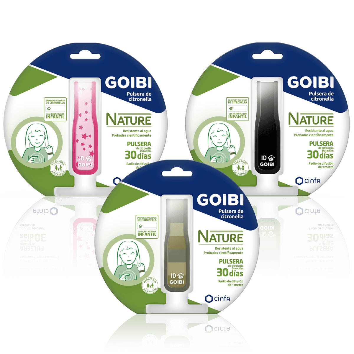 Goibi Nature Pulsera Citronela Rayas Caqui 1 unidad