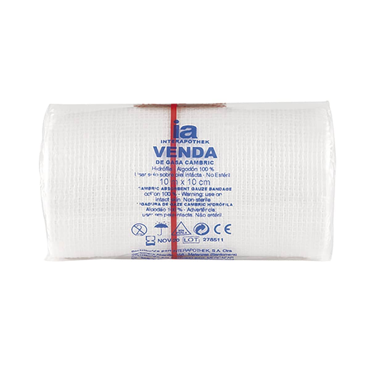 Interapothek Venda Cambric Hidrófila 10x10cm