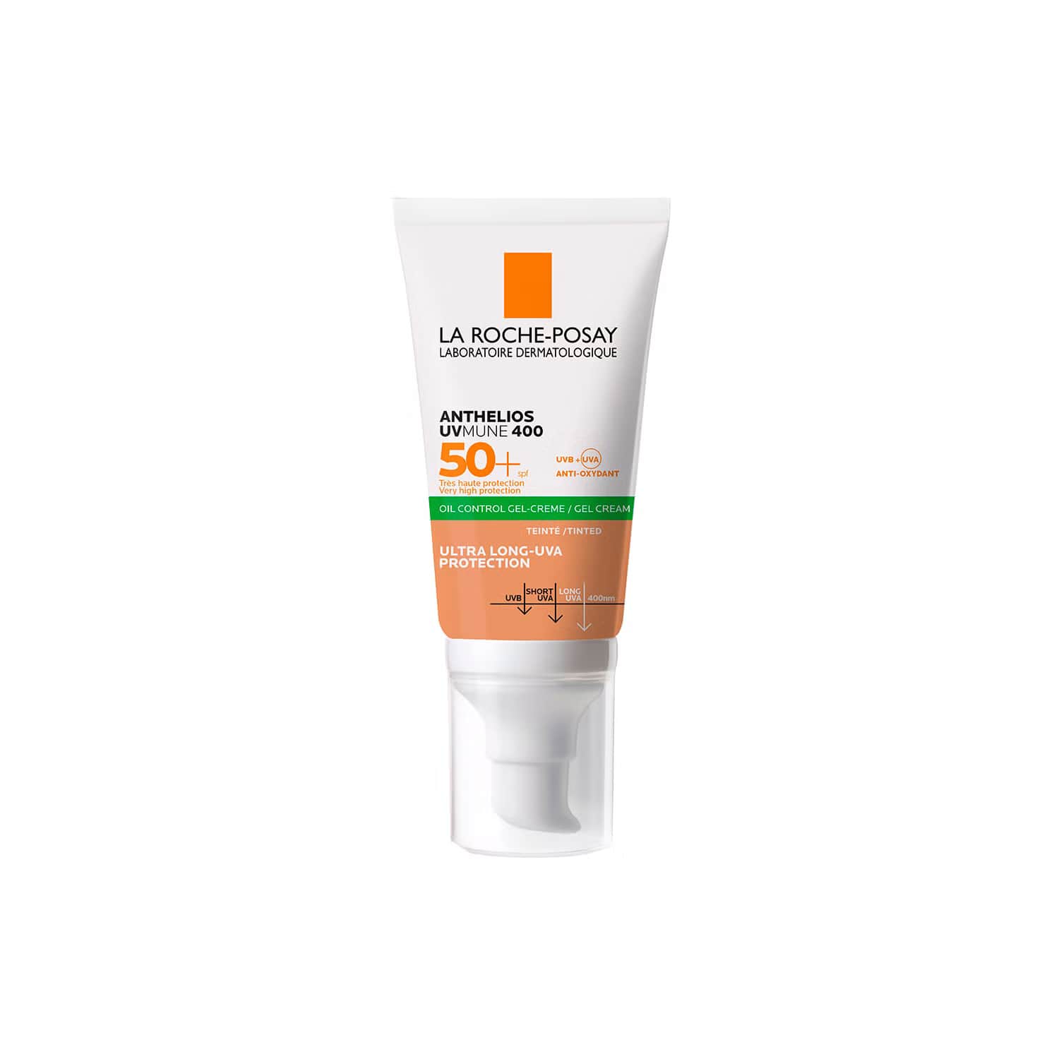 La Roche-Posay Anthelios UVMUNE 400 Oil Control Gel-Crema Fotoprotector con Color SPF50+ 50ml