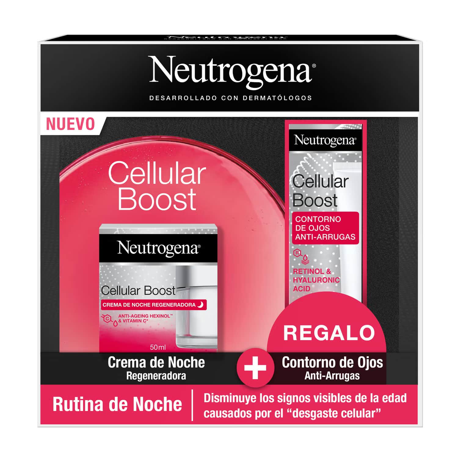 Neutrogena Cellular Boost Crema Noche Regeneradora + Contorno Anti-Arrugas