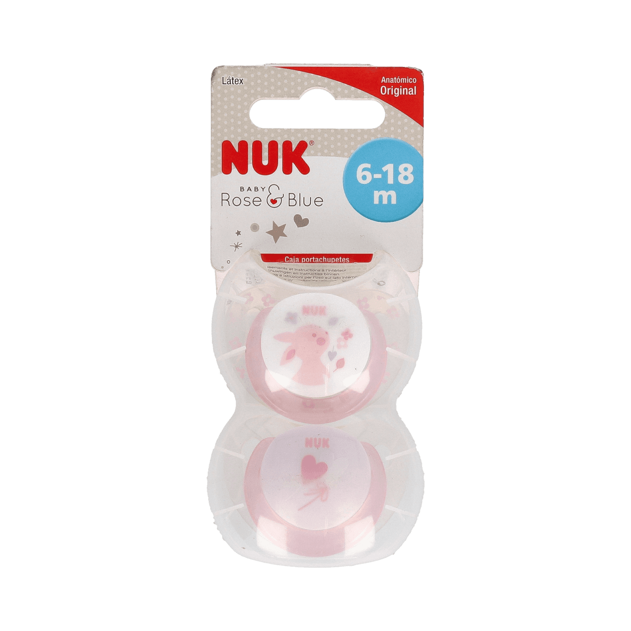 Nukete Chupete Latex Talla 2 6-18 Meses 2 unidades