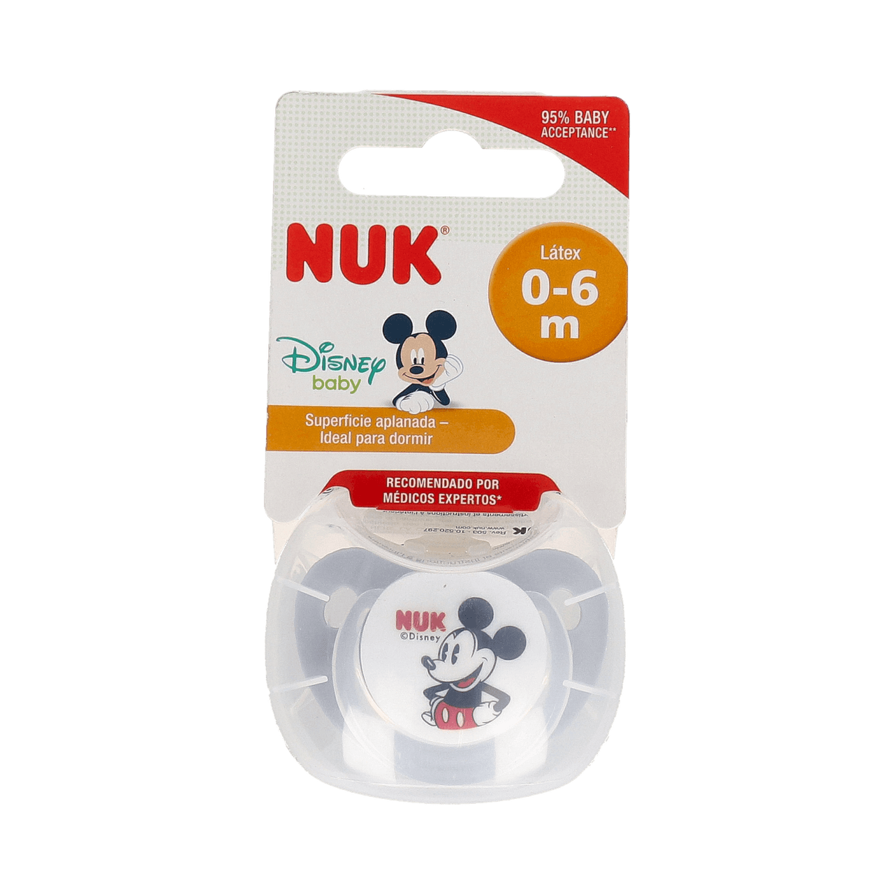 Nuk Chupete Latex Disney Mickey 0-6m 1 unidad