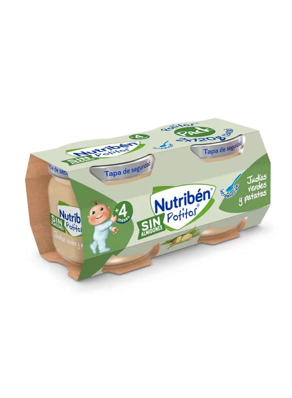 Nutribén Potito de Judías Verdes y Patatas 2x120g