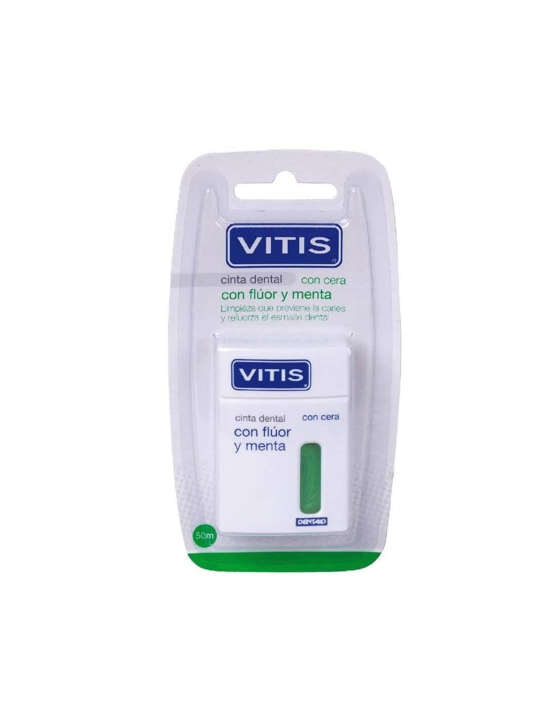 Vitis Cinta Dental con Cera Fluor y Menta 50m